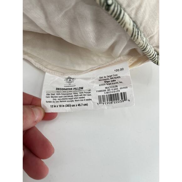 John Derian for Threshold Lumbar Pillow Bat Print Halloween 17" x 11" Target - Picture 2 of 8